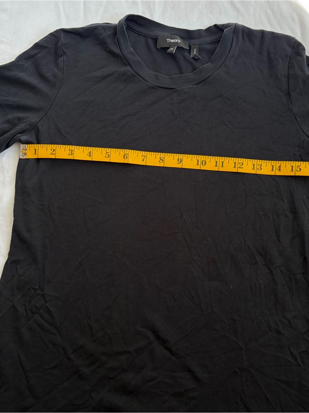 Theory Luxe Pima Cotton "Johnna" Classic Tee in Black Size M - Picture 4 of 6